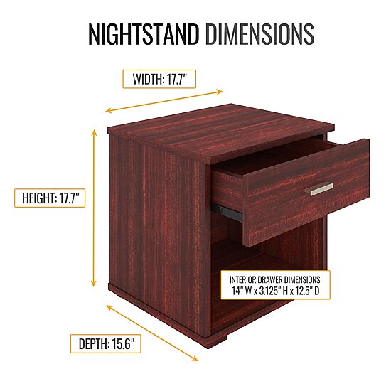 Novarra Bedroom Collection 1-Drawer Nightstand