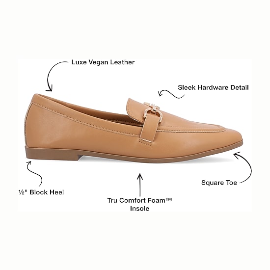 Journee Collection Mizza Womens Square Closed Toe Loafers