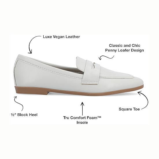 Journee Collection Myeesha Womens Square Closed Toe Loafers