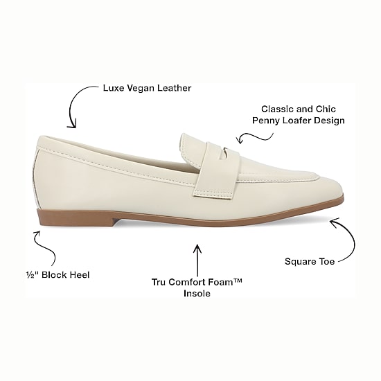 Journee Collection Myeesha Womens Square Closed Toe Loafers