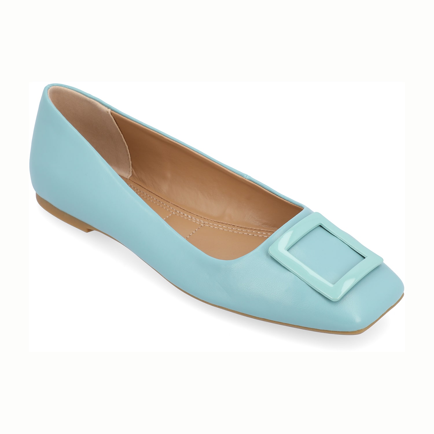 Journee Collection Zimia Womens Square Closed Toe Ballet Flats