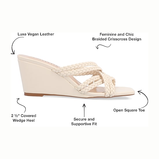 Journee Collection Womens Baylen Wedge Sandals