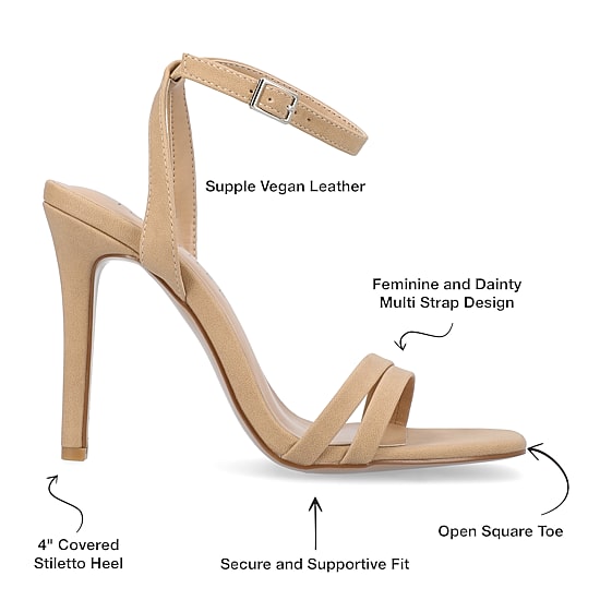 Journee Collection Womens Yevva Heeled Sandals