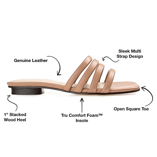 Journee Signature Womens Cendi Slide Sandals