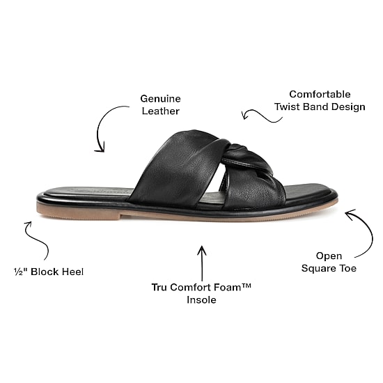 Journee Signature Womens Kanndice Flat Sandals