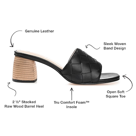 Journee Signature Kellee Womens Square Open Toe Stacked Heel Pumps