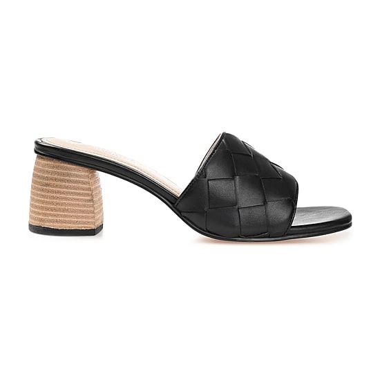 Journee Signature Kellee Womens Square Open Toe Stacked Heel Pumps
