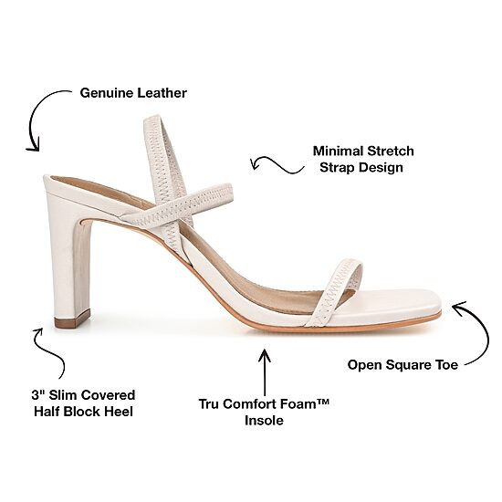 Journee Signature Lenonn Womens Square Open Toe Block Heel Pumps