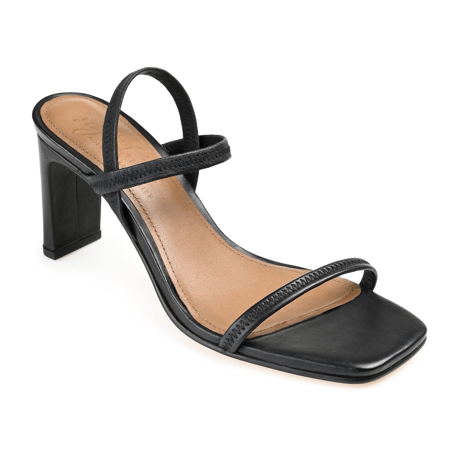 Journee Signature Lenonn Womens Square Open Toe Block Heel Pumps