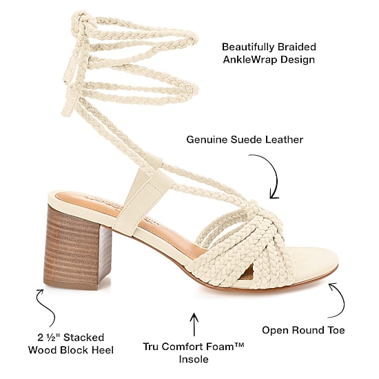 Journee Signature Railee Womens Round Open Toe Stacked Heel Pumps