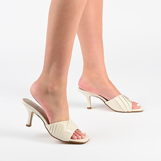 Journee Signature Juliette Womens Square Open Toe Stiletto Heel Pumps