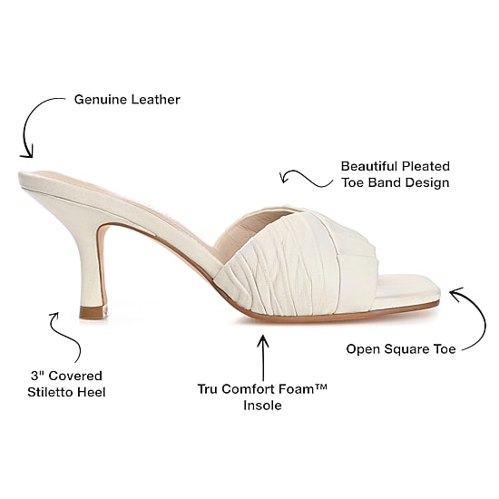 Journee Signature Juliette Womens Square Open Toe Stiletto Heel Pumps
