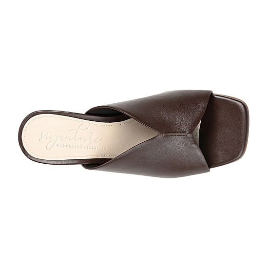 Journee Signature Karah Womens Square Open Toe Block Heel Pumps