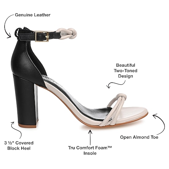 Journee Signature Jettah Womens Pointed Open Toe Block Heel Pumps
