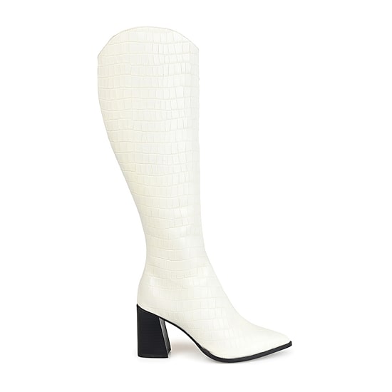 Journee Signature Womens Laila Stacked Heel Dress Boots