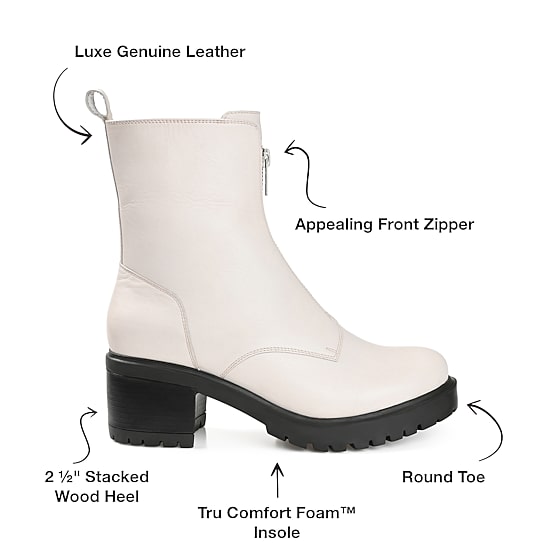 Journee Signature Womens Norrah Stacked Heel Booties