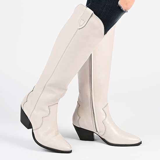 Journee Signature Womens Pryse Block Heel Dress Boots