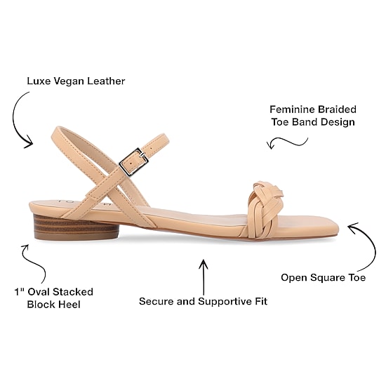 Journee Collection Womens Verity Ankle Strap Flat Sandals