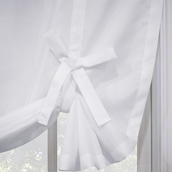 No 918 Lawson Light-Filtering Rod Pocket Single Tie-Up Shade