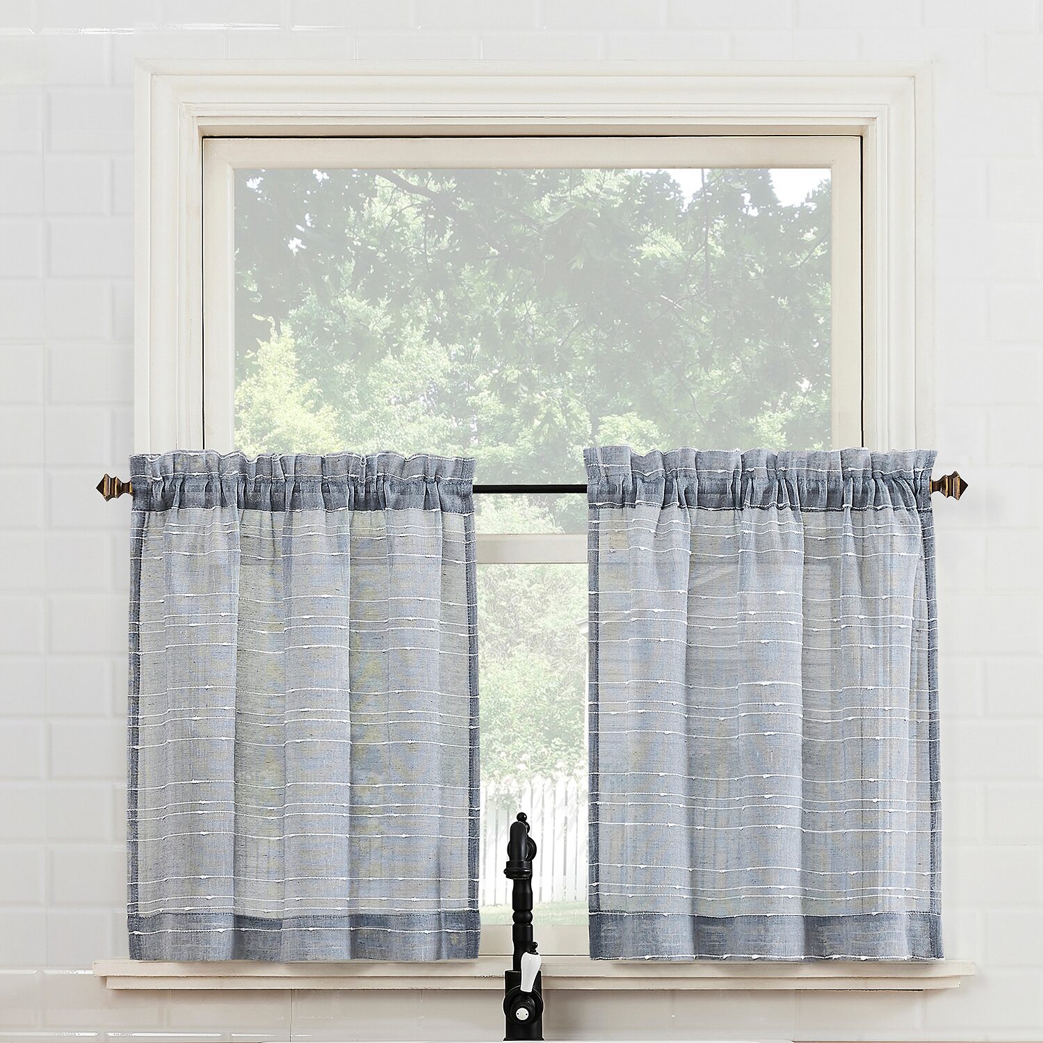 No 918 Teagan 2-pc. Rod Pocket Window Tier