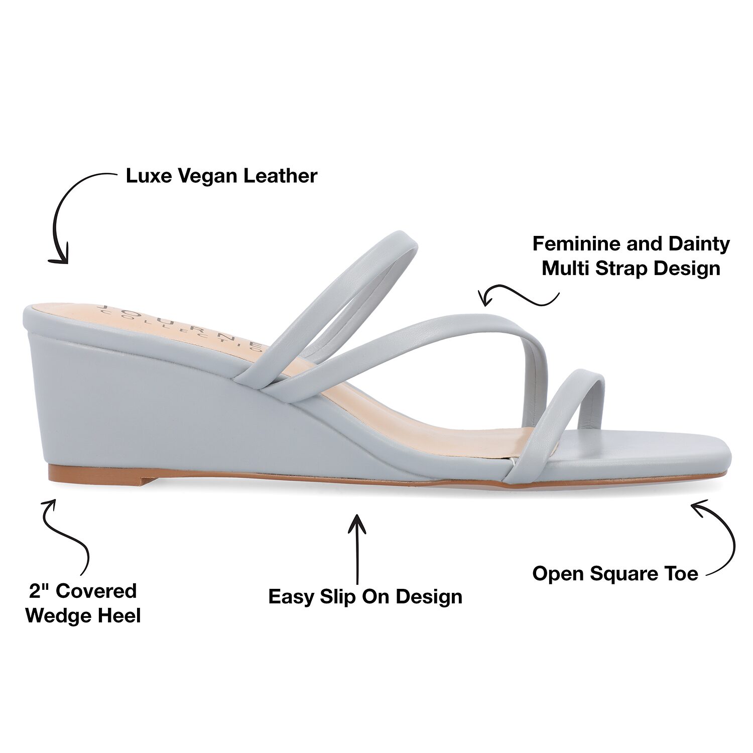 Journee Collection Womens Takarah Wedge Sandals