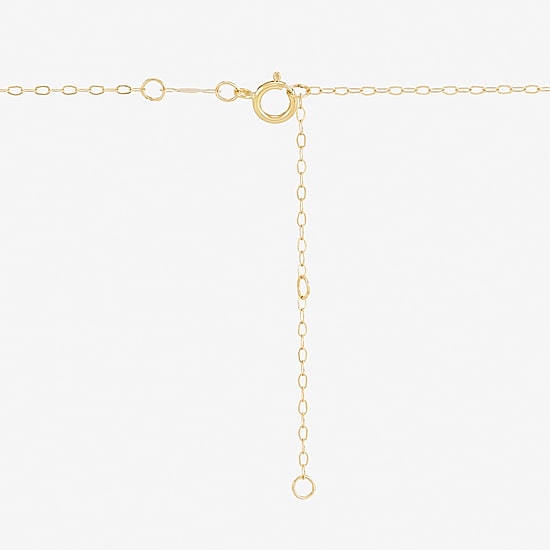 Womens 10K Gold Cross 18 Inch Pendant Necklace
