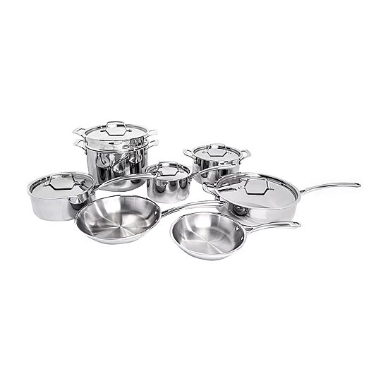 BergHOFF Pro Straight Stainless Steel Tri-Ply 13-pc. Cookware Set