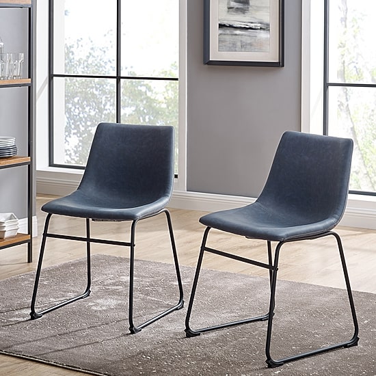 2-pc. Faux Leather Kitchen Dining Chairs