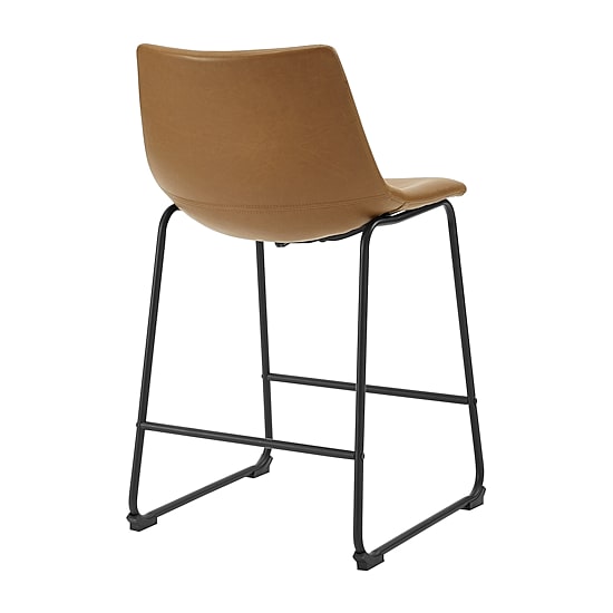 2-pc. Faux Leather Kitchen Counter Stools