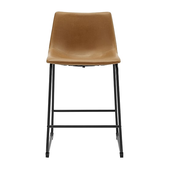 2-pc. Faux Leather Kitchen Counter Stools