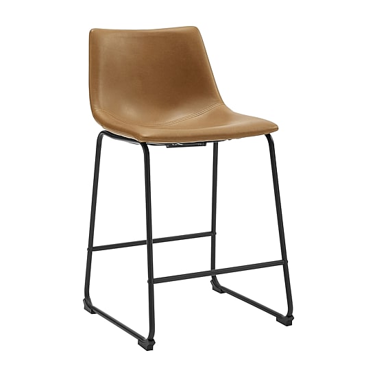 2-pc. Faux Leather Kitchen Counter Stools