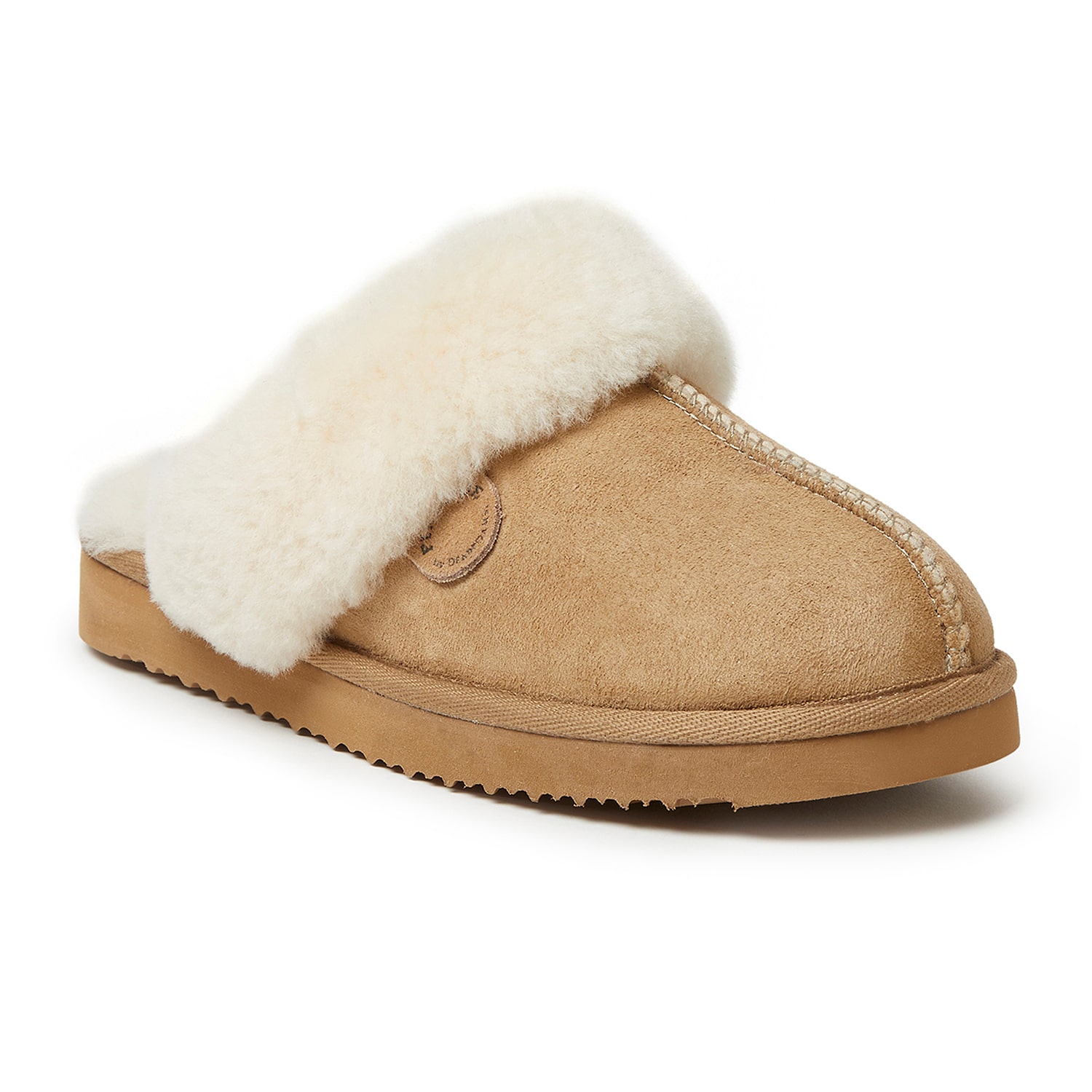 Dearfoams Fireside Sydney Genuine Shearling Womens Moccasin Slippers