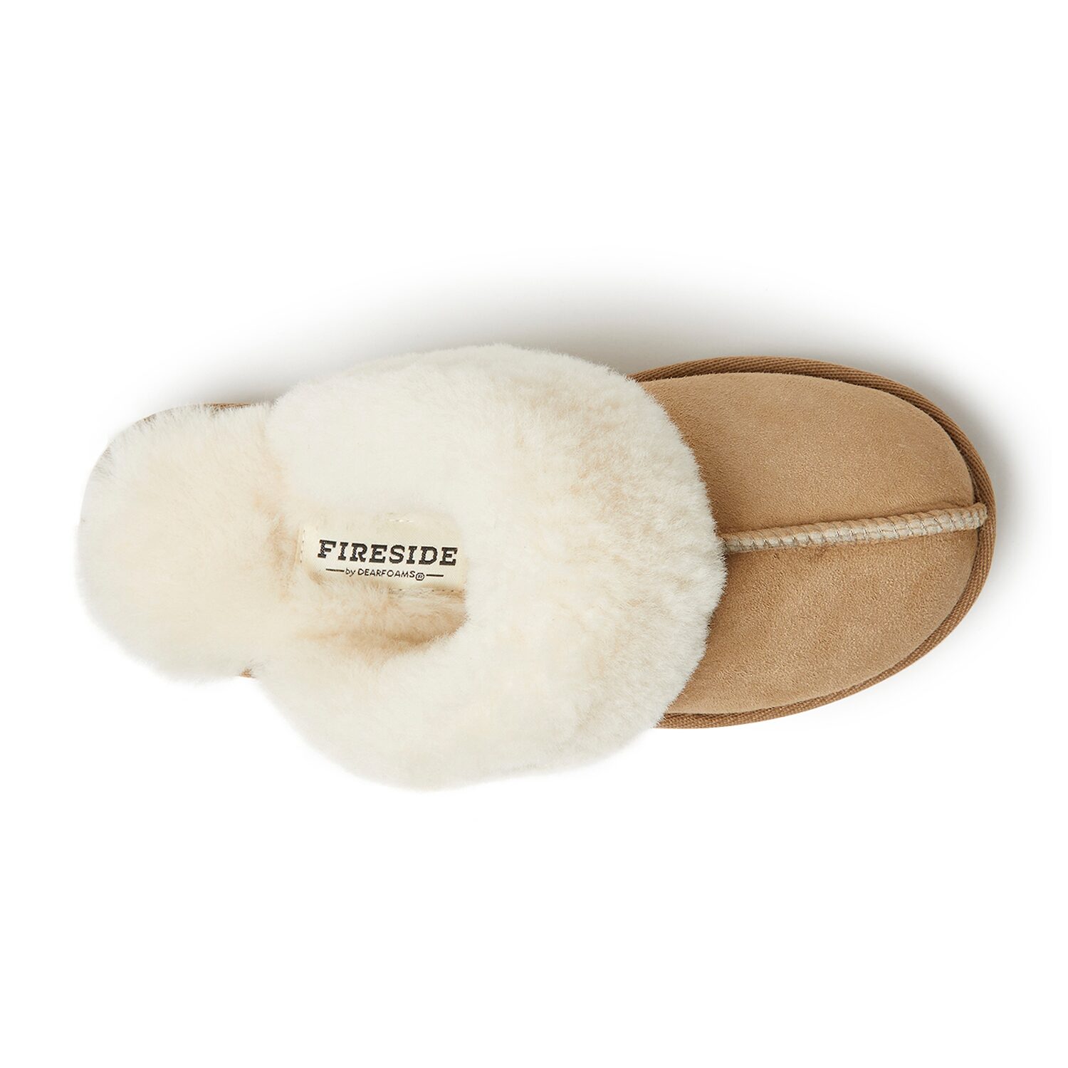 Dearfoams Fireside Sydney Genuine Shearling Womens Moccasin Slippers