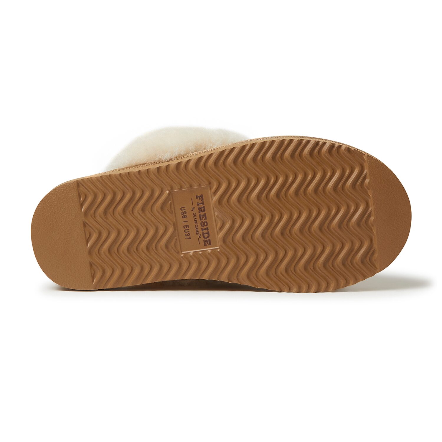 Dearfoams Fireside Sydney Genuine Shearling Womens Moccasin Slippers