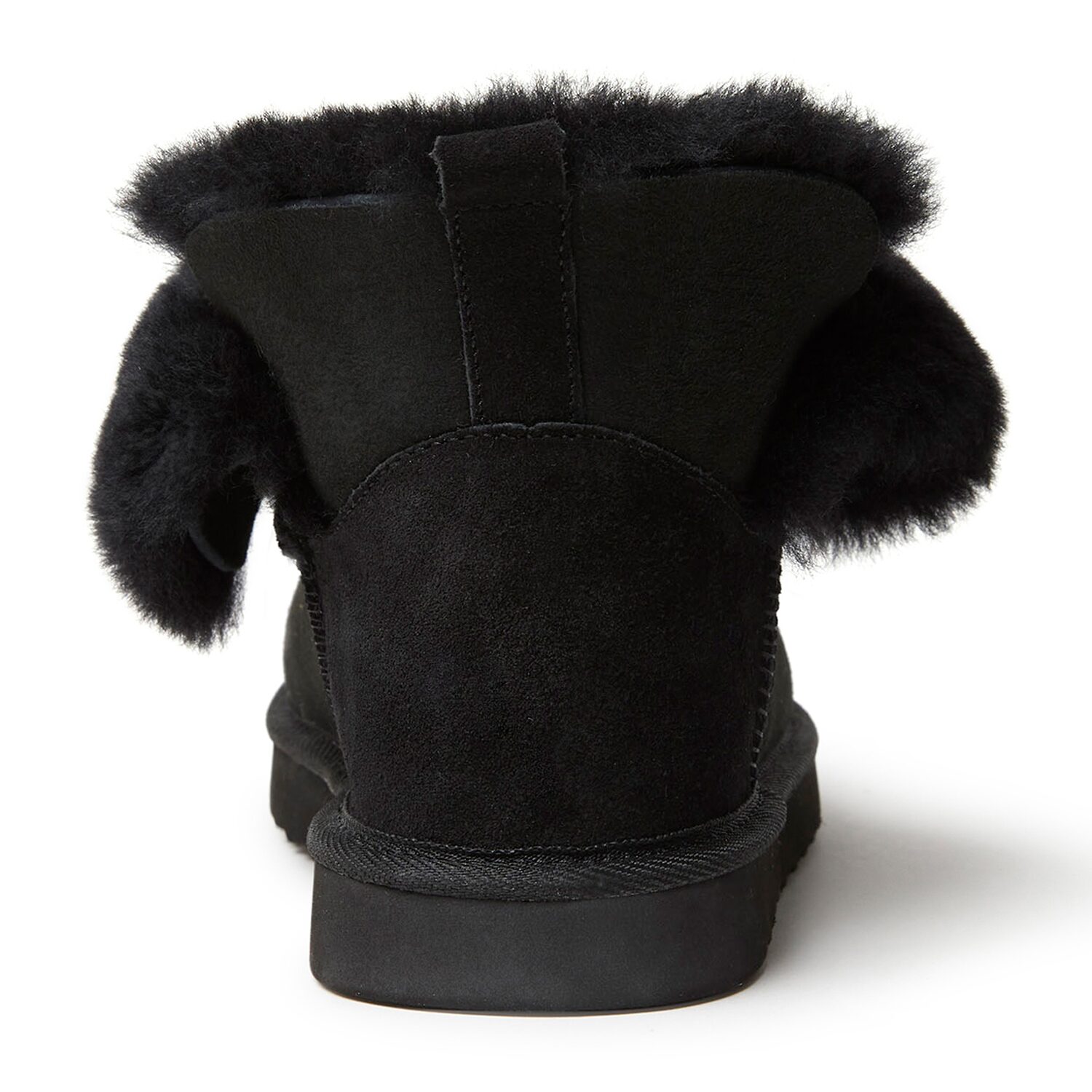 Dearfoams Women'S Perth Genuine Shearling Fold Down Womens Memory Foam Bootie Slippers