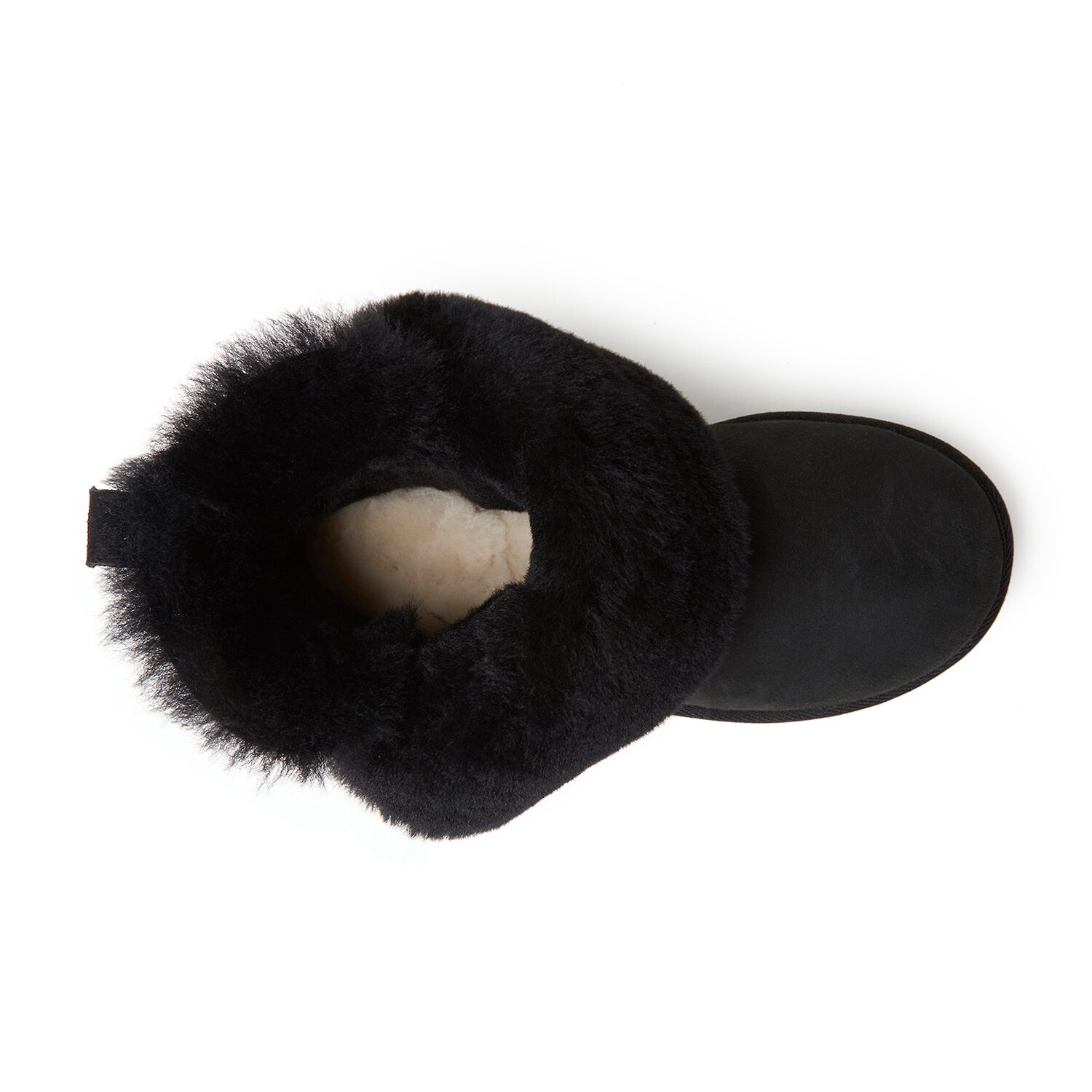 Dearfoams Women'S Perth Genuine Shearling Fold Down Womens Memory Foam Bootie Slippers