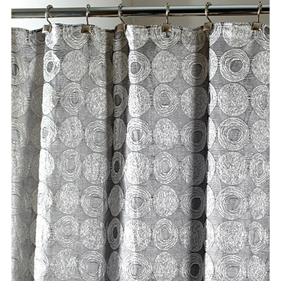 Avanti Galaxy Silver Shower Curtain