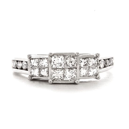 1 CT. T.W. Diamond Ring 10K White Gold