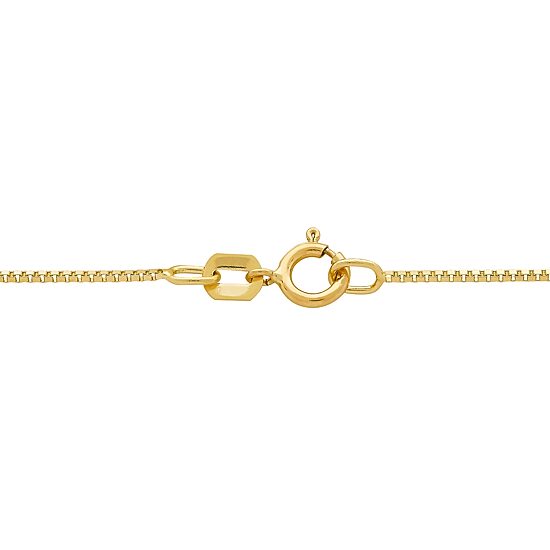 14K Gold .75mm Box Chain Necklace