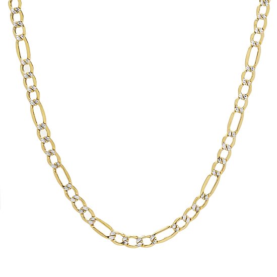14K Gold 20 - 24 Inch Hollow Figaro Chain Necklace