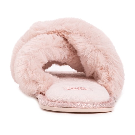 Muk Luks Perley Criss Cross Womens Memory Foam Slip-On Slippers