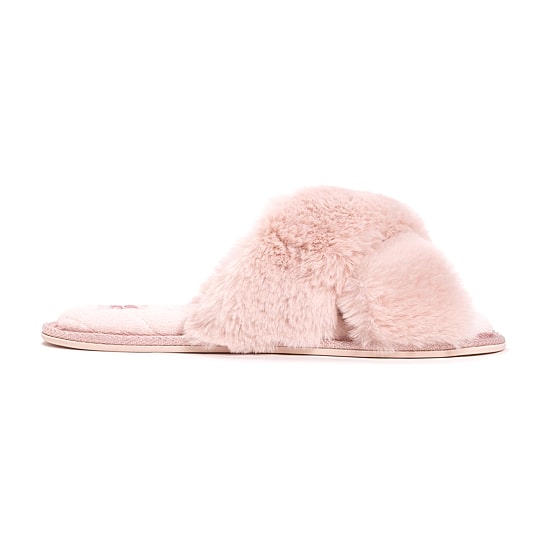 Muk Luks Perley Criss Cross Womens Memory Foam Slip-On Slippers