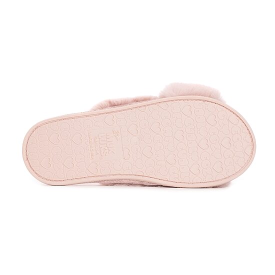 Muk Luks Perley Criss Cross Womens Memory Foam Slip-On Slippers