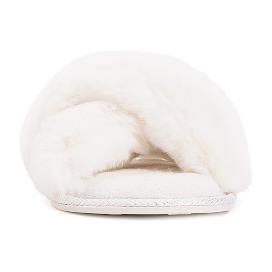 Muk Luks Perley Criss Cross Womens Memory Foam Slip-On Slippers
