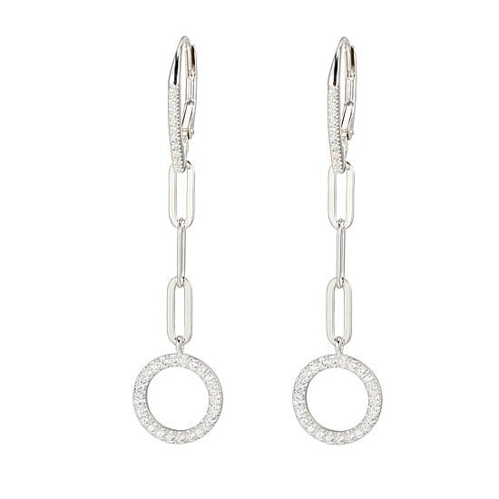 Paris 1901 By Charles Garnier Womens Cubic Zirconia Sterling Silver Drop Earrings
