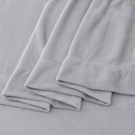 Linery Solid Velvet Plush Fleece Wrinkle Resistant Sheet Set