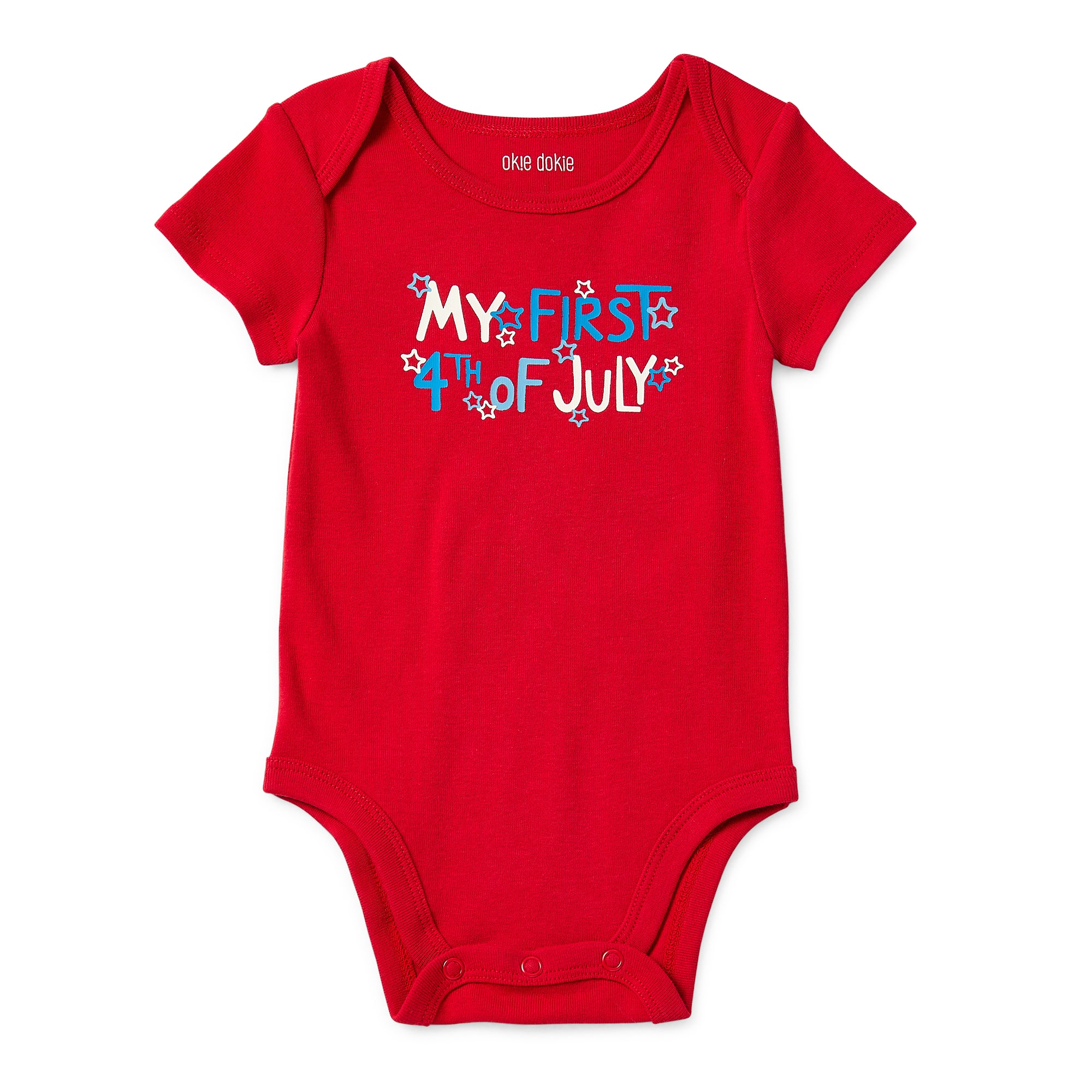 Okie Dokie Baby Unisex Crew Neck Short Sleeve Rib Bodysuit