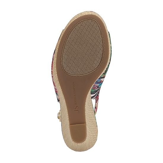 JS Jessica Simpson Womens Justera Wedge Sandals