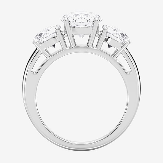Love Lives Forever F / Si2 Womens 4 CT. T.W. Lab Grown White Diamond 14K Gold 3-Stone Engagement Ring