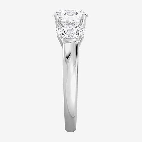 Love Lives Forever F / Si2 Womens 4 CT. T.W. Lab Grown White Diamond 14K Gold 3-Stone Engagement Ring